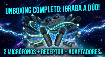 Micrófono Inalámbrico Profesional Dúo F-Series | Oferta Limitada $69.900 🔥