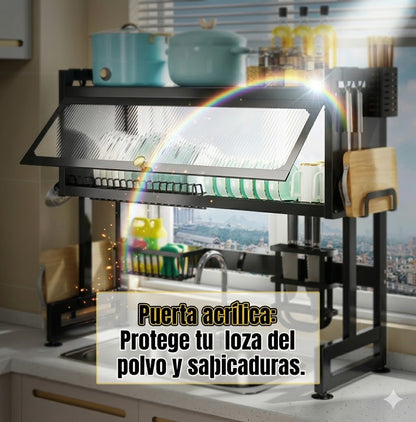 Organizador de Platos con Gabinete - Escurridor de cocina