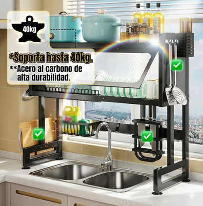 Organizador de Platos con Gabinete - Escurridor de cocina